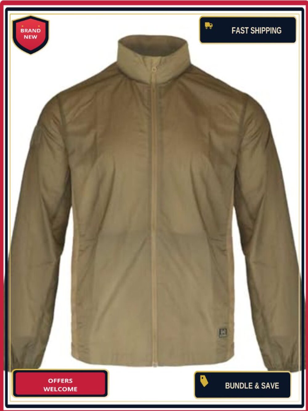 Lightweight Nylon Hooded Windbreaker Jacket Packable Outdoor